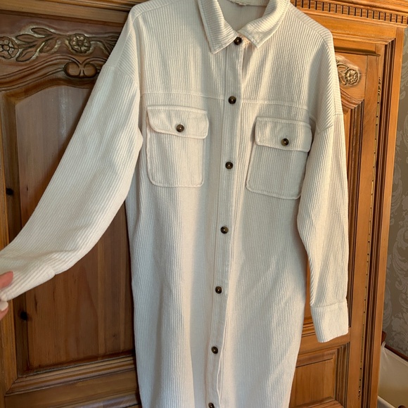 Anthropologie Pilcro cream duster shacked - Picture 6 of 9